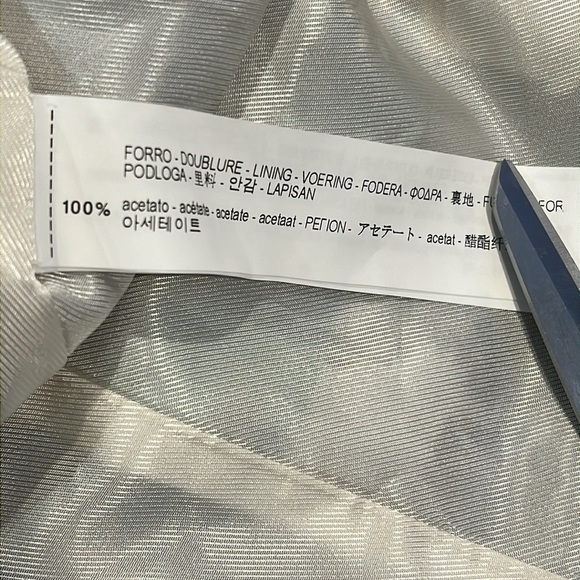 ZARA Floral Satin Grid Mandarin Jacquard Long Line Textured Blazer size Medium - Picture 13 of 15